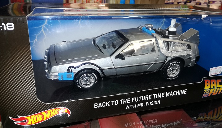 Hotwheels 1/18 Back to the Future Time Machine with Mr. Fusion